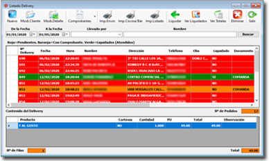 lista deliverys
